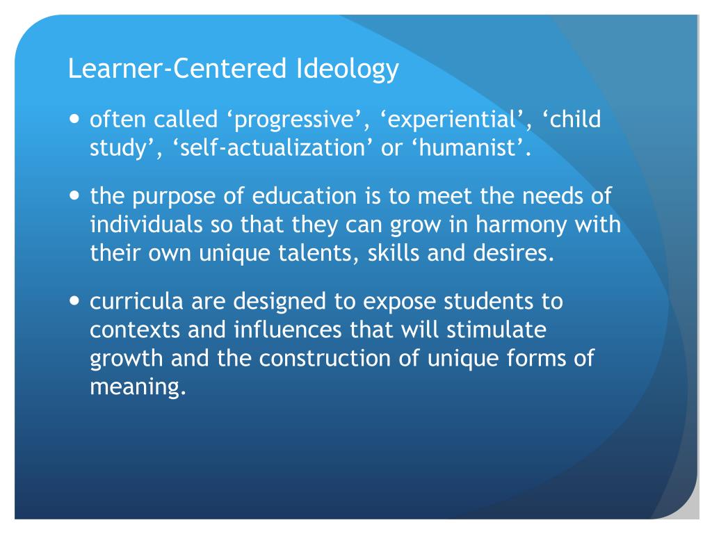 PPT Curriculum Ideologies in General Education PowerPoint