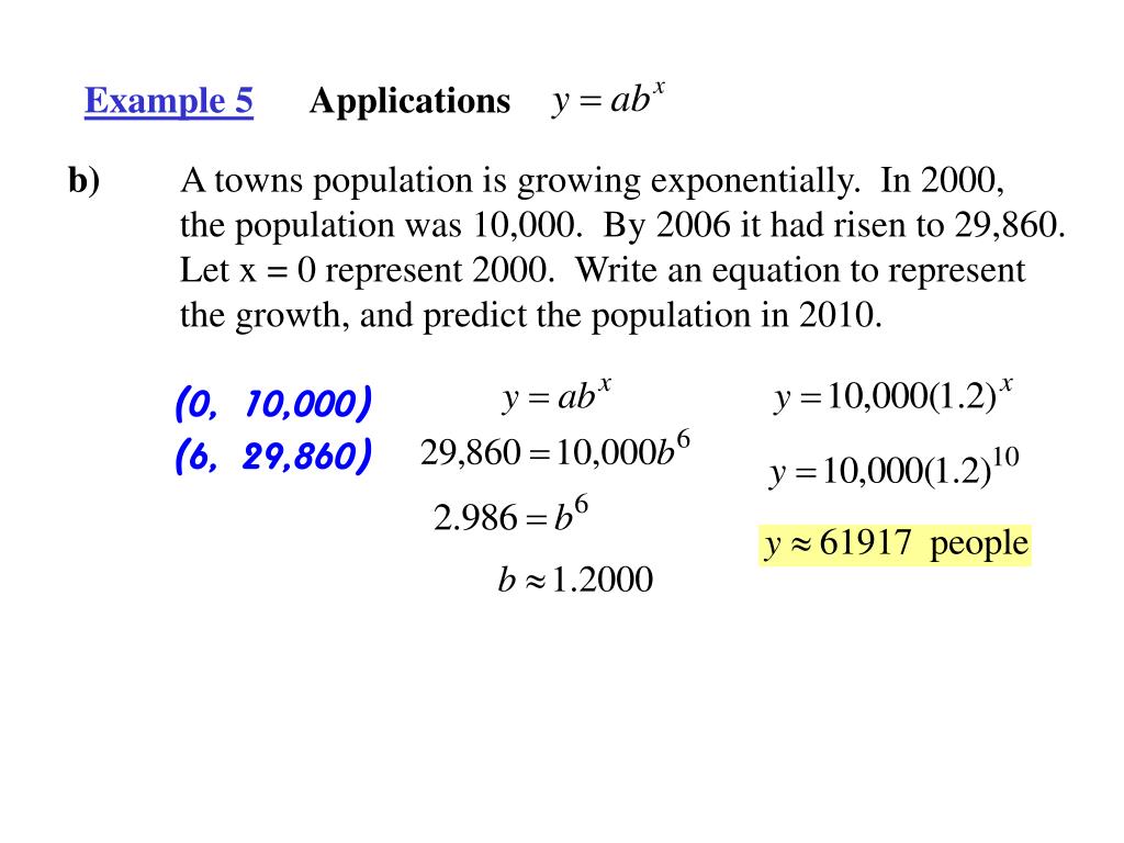 PPT Exponential Growth / Decay Formula PowerPoint