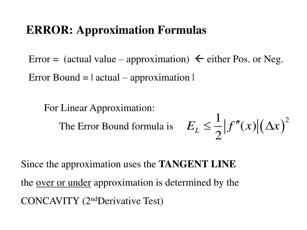 PPT 3020 Differentials and Linear Approximation PowerPoint