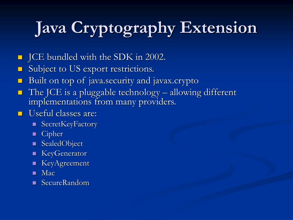 PPT Cryptography & The JCE PowerPoint Presentation, free download
