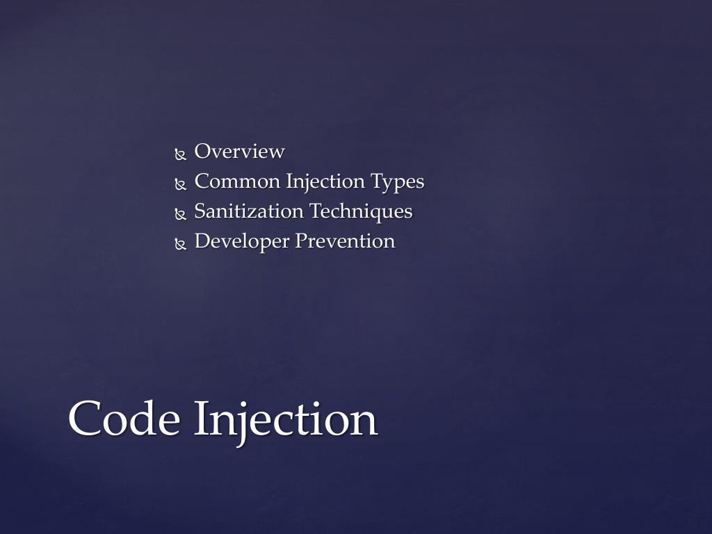 PPT Code Injection PowerPoint Presentation, free download ID2752810
