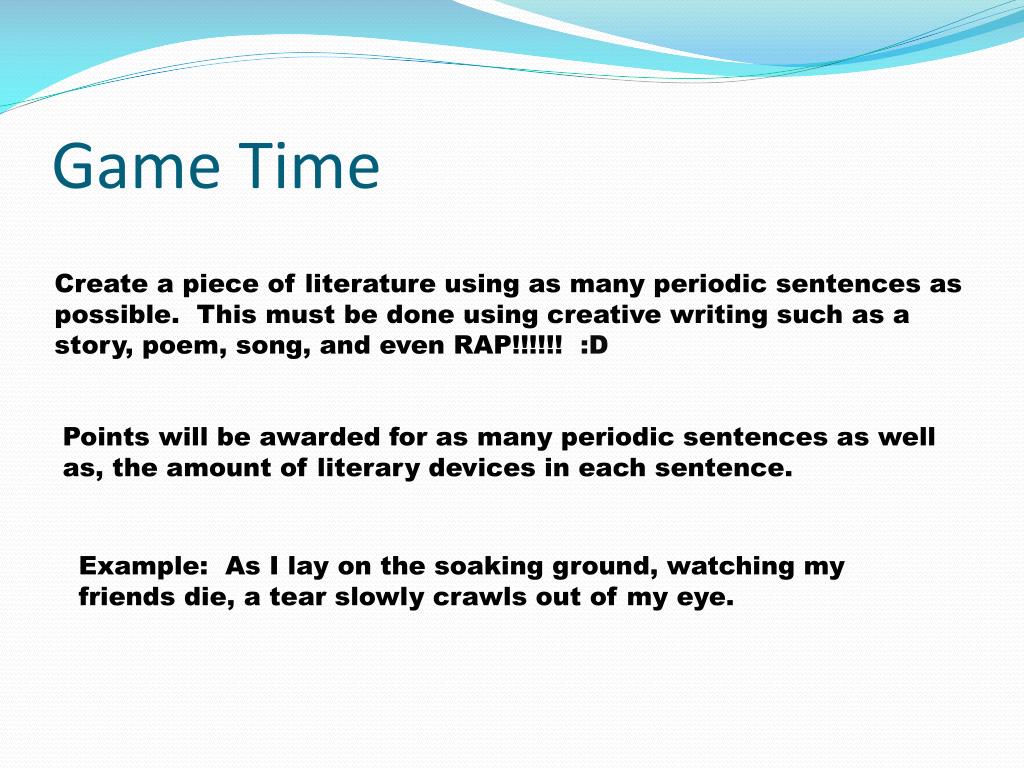 PPT Periodic Sentences PowerPoint Presentation, free download ID