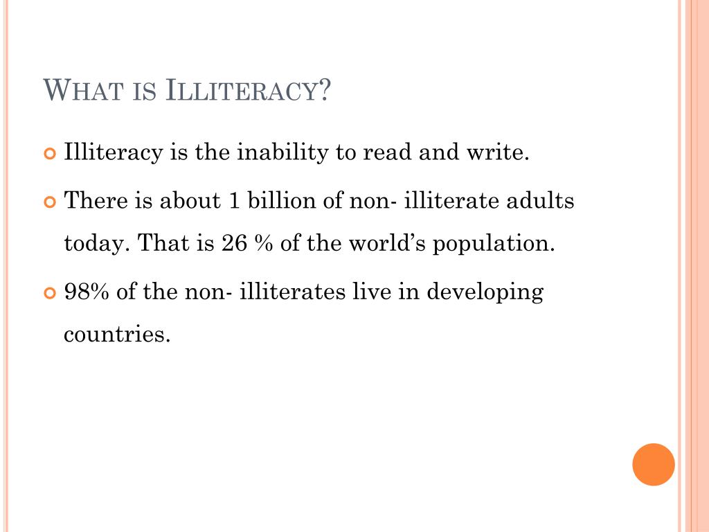 PPT Illiteracy PowerPoint Presentation, free download ID2756269