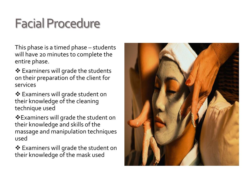 PPT Louisiana State Board of Cosmetology Esthetician Practical Exam