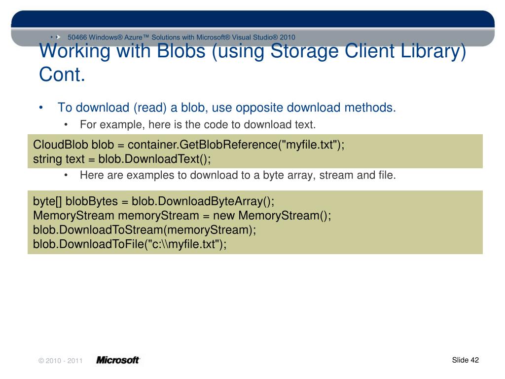 PPT Blob Storage PowerPoint Presentation, free download ID2762537