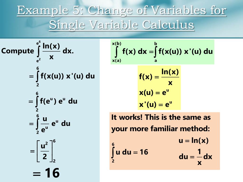 PPT Change of Variables to Compute Double Integrals PowerPoint