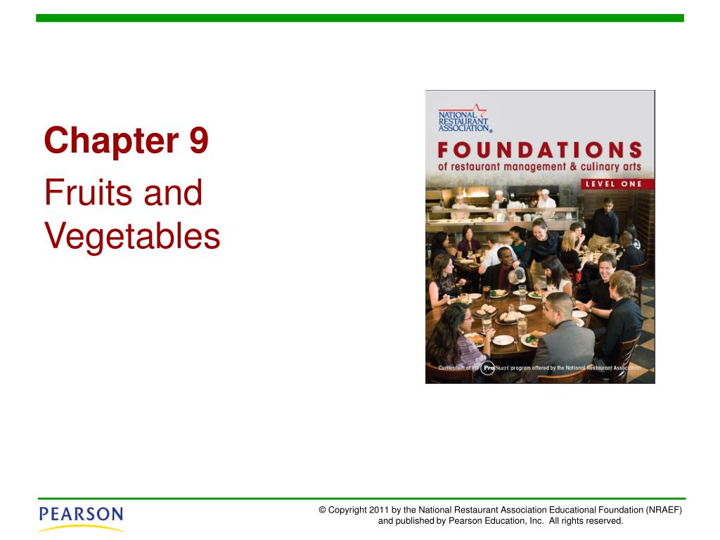PPT Chapter 9 Fruits and Vegetables PowerPoint Presentation, free