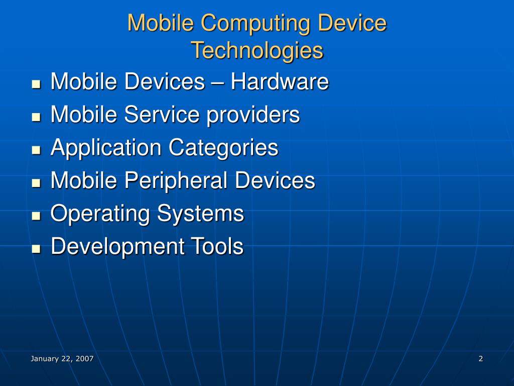 PPT ECET 581/CPET 499 Mobile Computing Technologies & Apps PowerPoint Presentation ID2765293