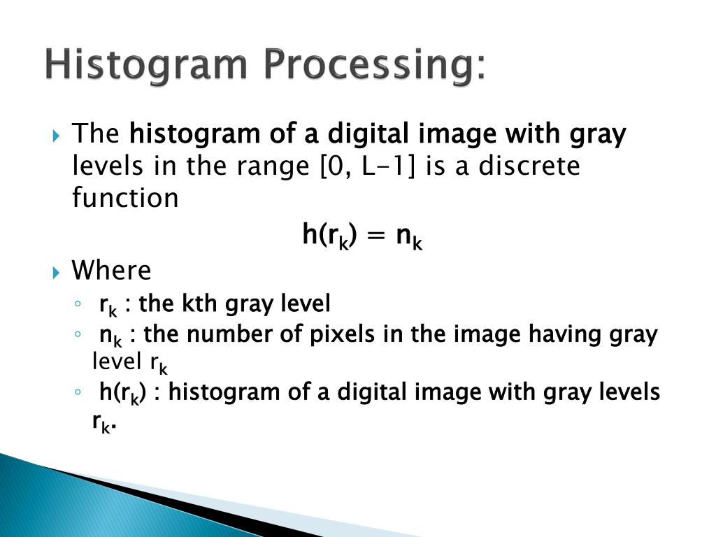 PPT Histogram Processing and spatial filtering PowerPoint