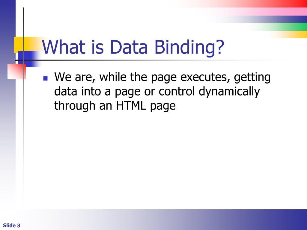 PPT Data Binding PowerPoint Presentation, free download ID