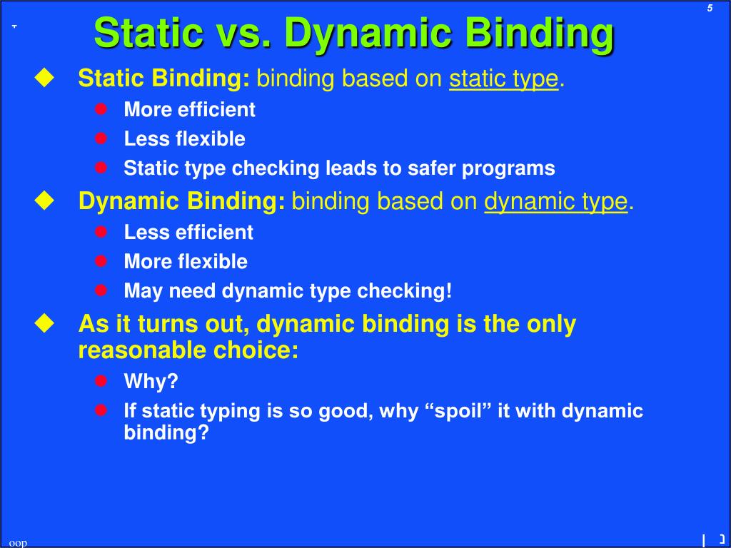 PPT Dynamic Binding PowerPoint Presentation, free download ID2767931