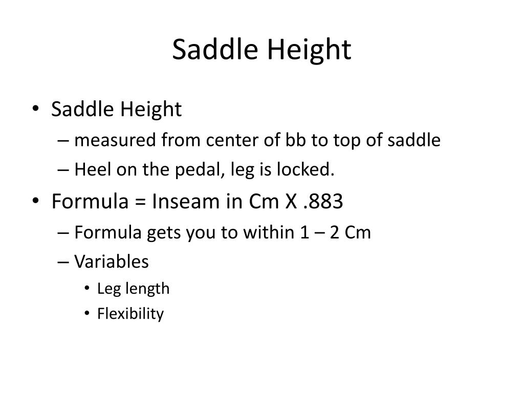 PPT Bike Sizing and BG FIT PowerPoint Presentation, free download