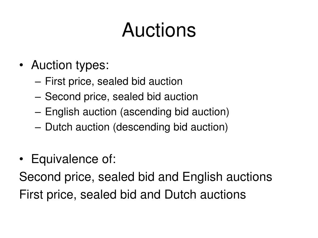 PPT Auctions PowerPoint Presentation, free download ID2769919