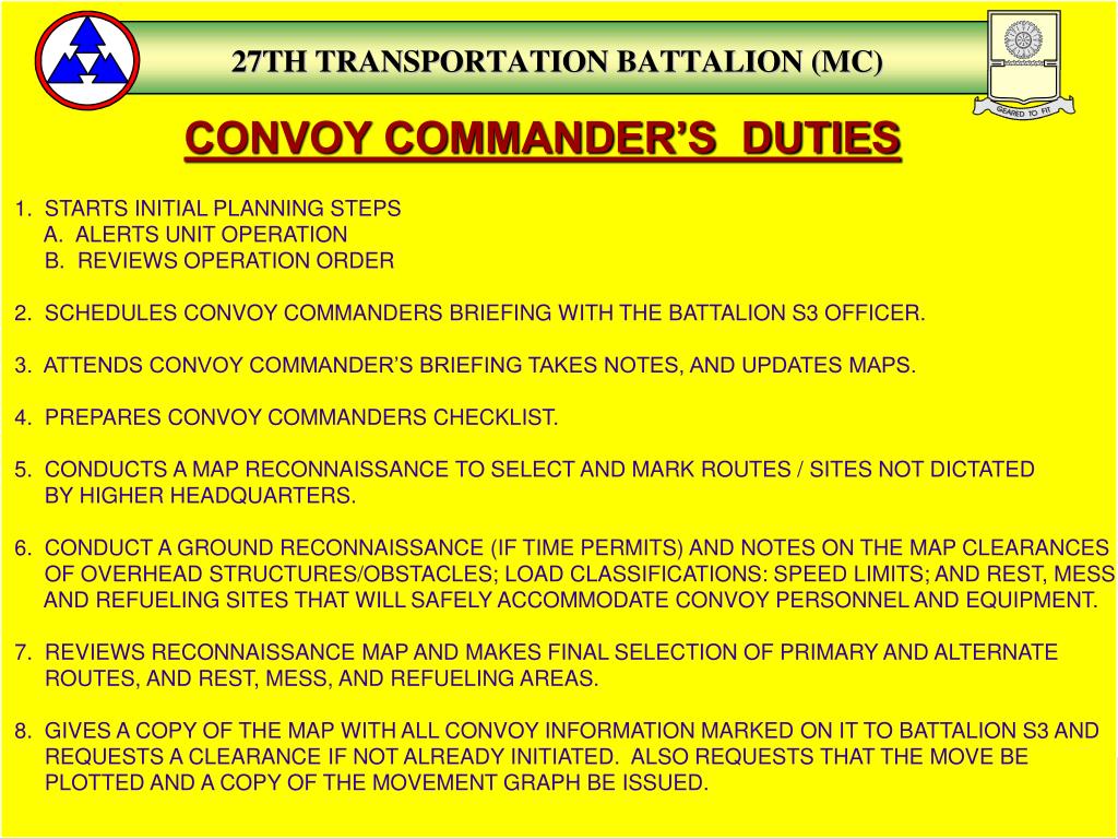 PPT CONVOY OPERATIONS (ADMIN) PowerPoint Presentation, free download