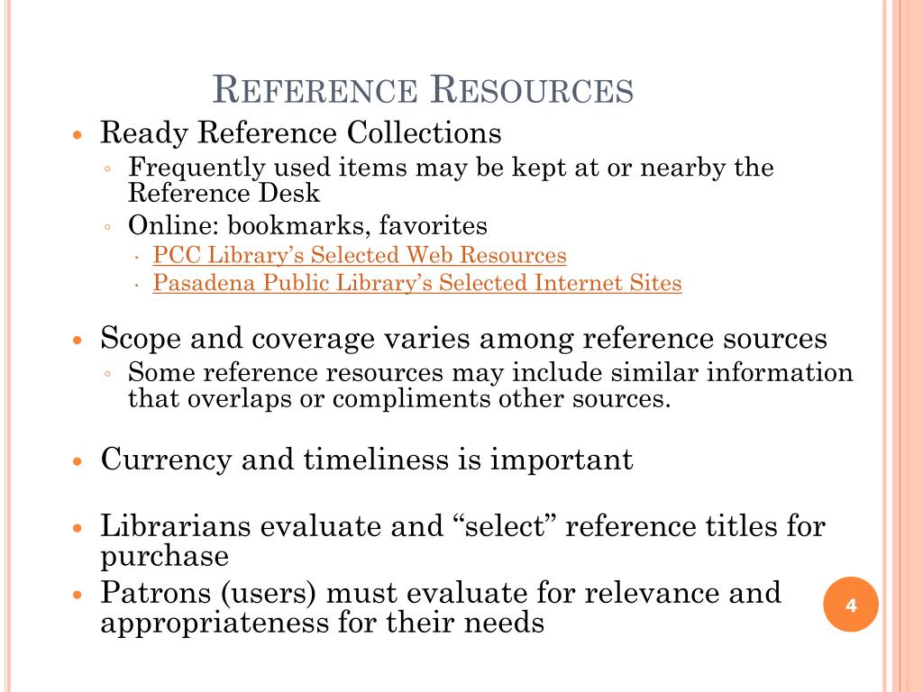 PPT The Library Reference Collection Print and Online Selection and