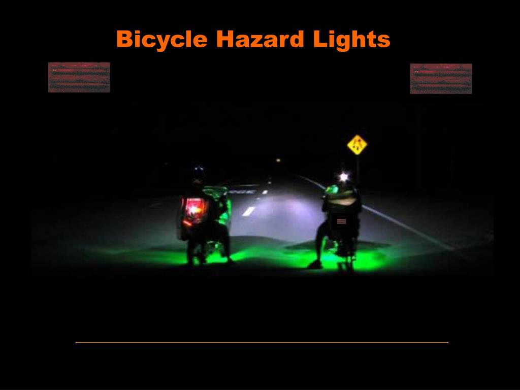 PPT To Design Bicycle Hazard / Indicator Lights PowerPoint