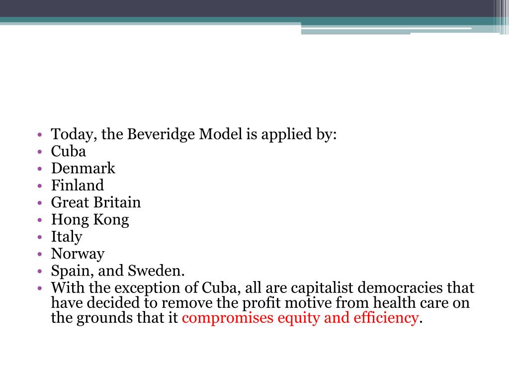 PPT The Beveridge Model PowerPoint Presentation, free download ID