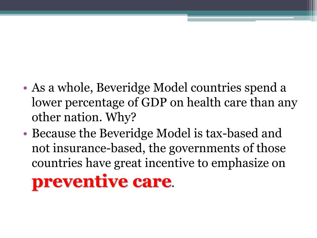 PPT The Beveridge Model PowerPoint Presentation, free download ID