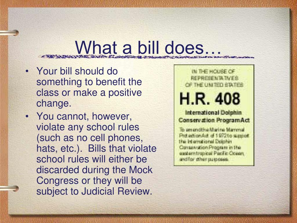 PPT Mock Congress Day 1 Writing Bills PowerPoint Presentation