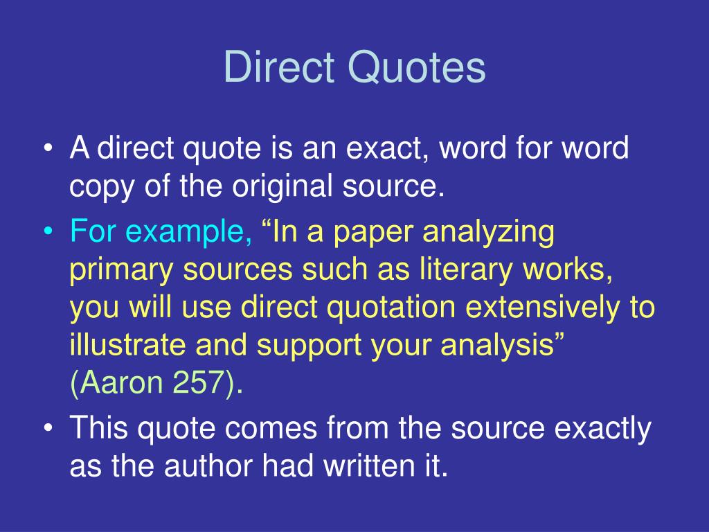 PPT Using Quotations PowerPoint Presentation, free download ID2778639