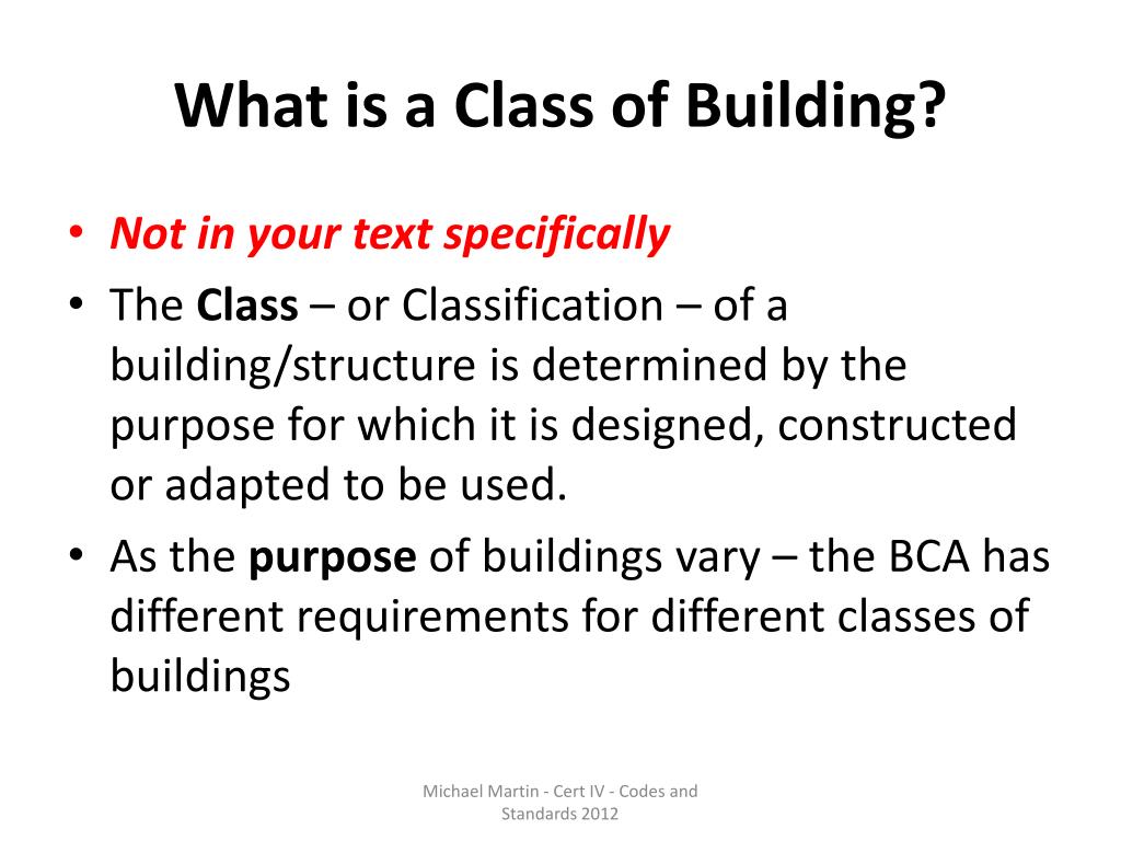 PPT Lesson Two Classification of Buildings and Acceptable