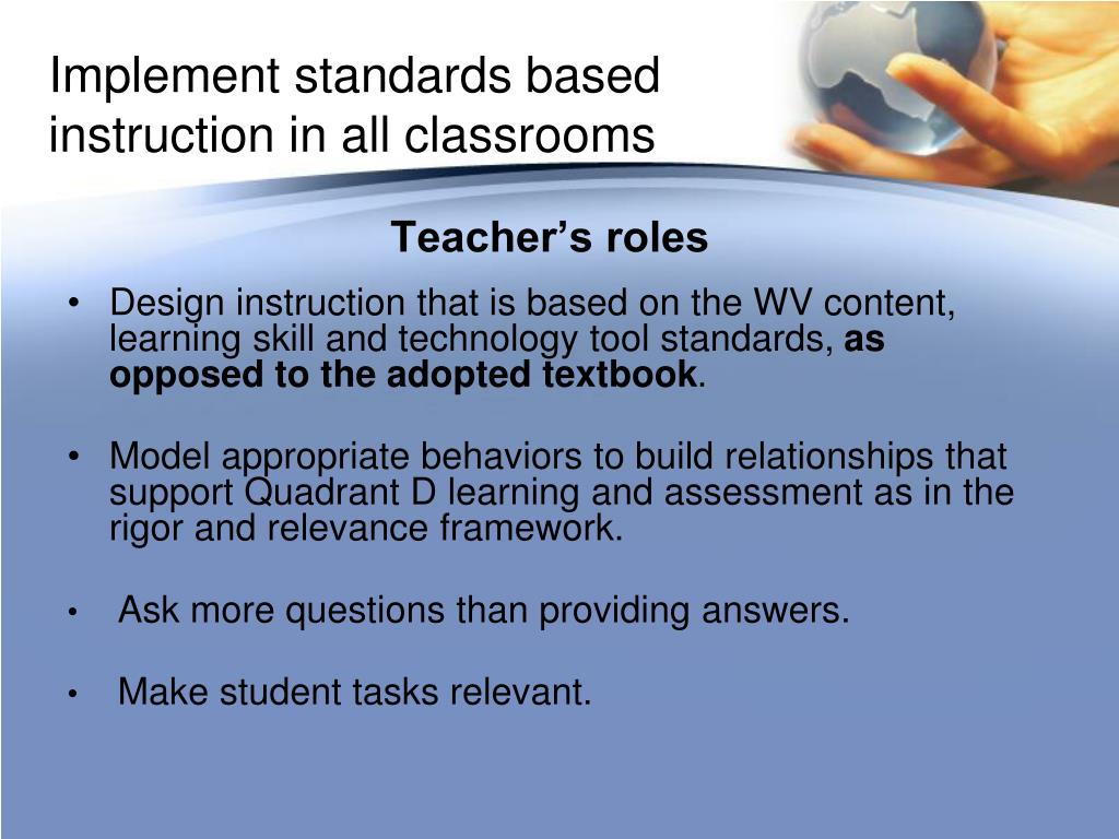 PPT Standards Based Instruction PowerPoint Presentation, free download ID2782671
