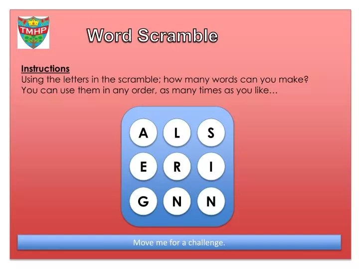 PPT Word Scramble PowerPoint Presentation, free download ID2785857