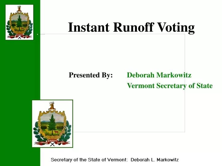 PPT Instant Runoff Voting PowerPoint Presentation, free