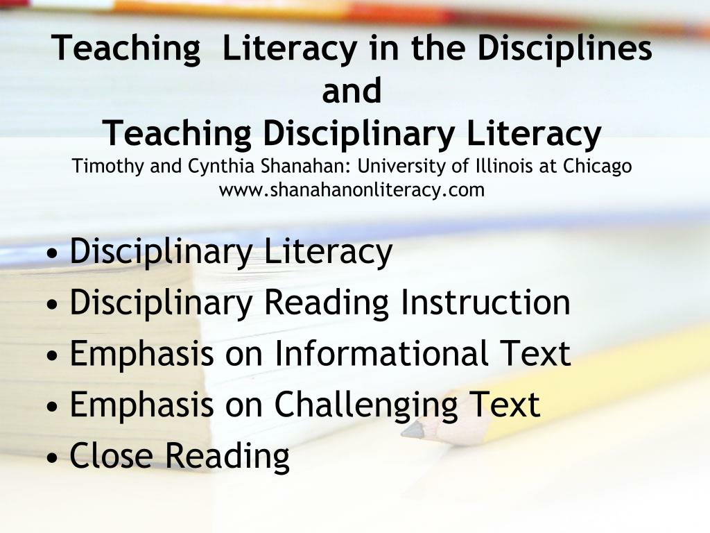PPT Disciplinary Literacy is MORE than Reading in the Content Areas