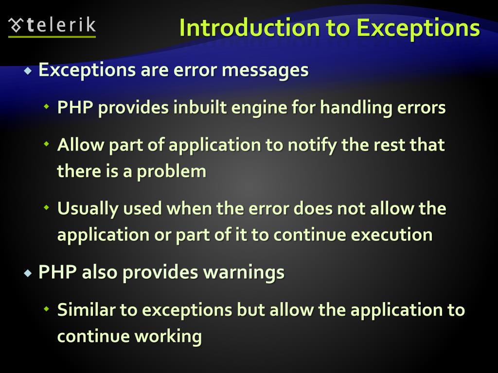 PPT Exception Handling PowerPoint Presentation, free download ID