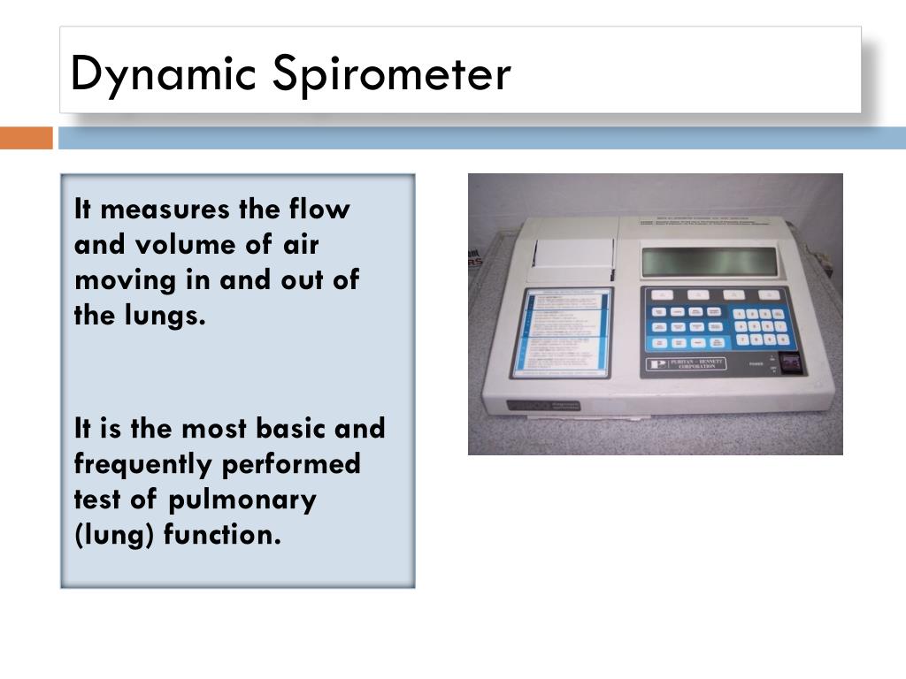 PPT Dynamic Spirometer PowerPoint Presentation, free download ID