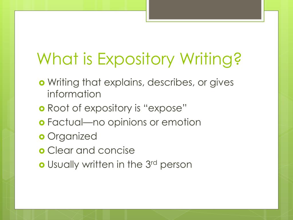 PPT Expository Writing PowerPoint Presentation, free download ID