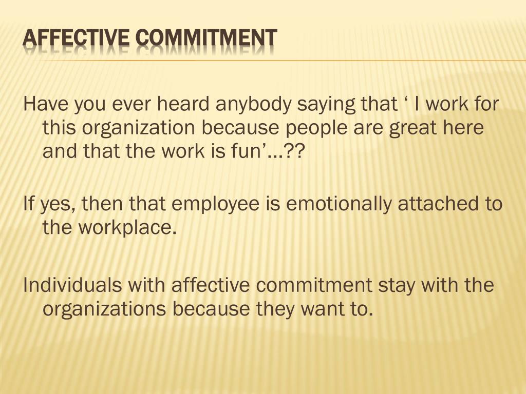 PPT ORGANISATIONAL VALUES & EMPLOYEE COMMITMENT PowerPoint