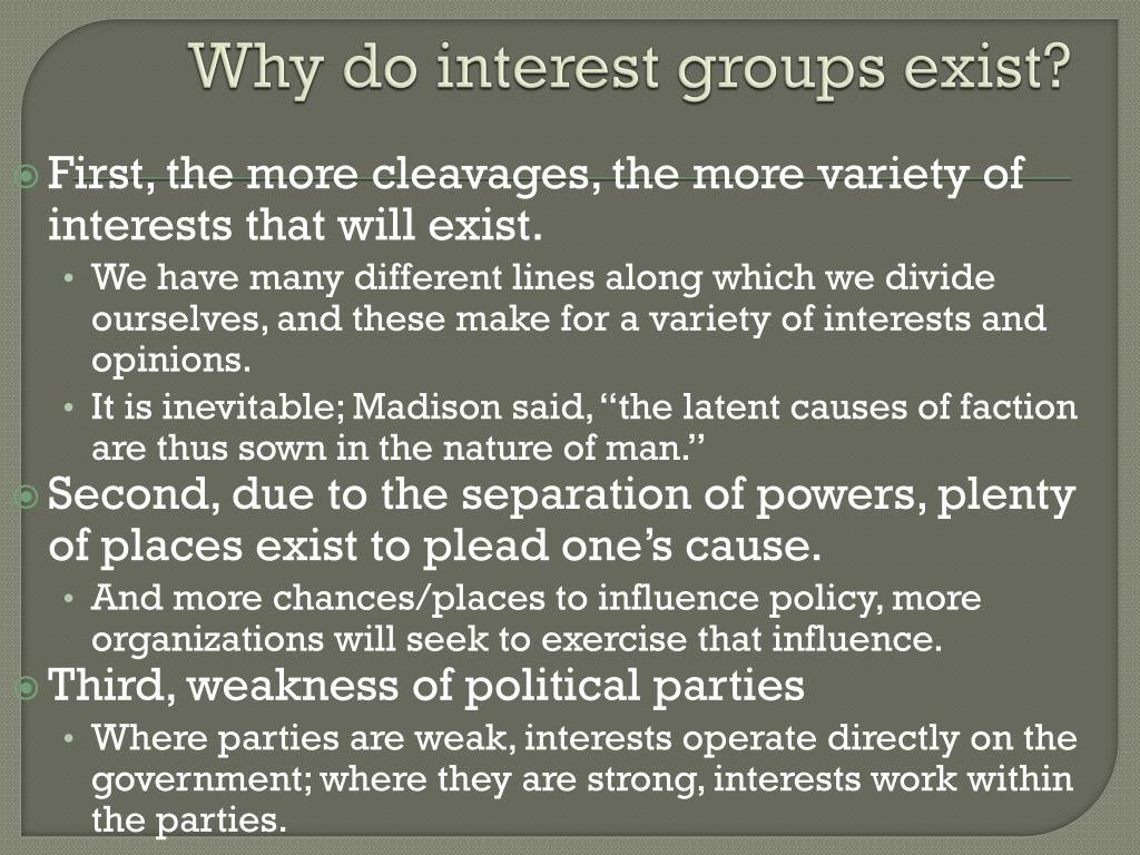 PPT Interest Groups Purpose and Origins PowerPoint Presentation