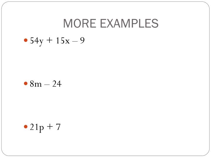 PPT FACTORING ALGEBRAIC EXPRESSIONS PowerPoint Presentation ID2794924