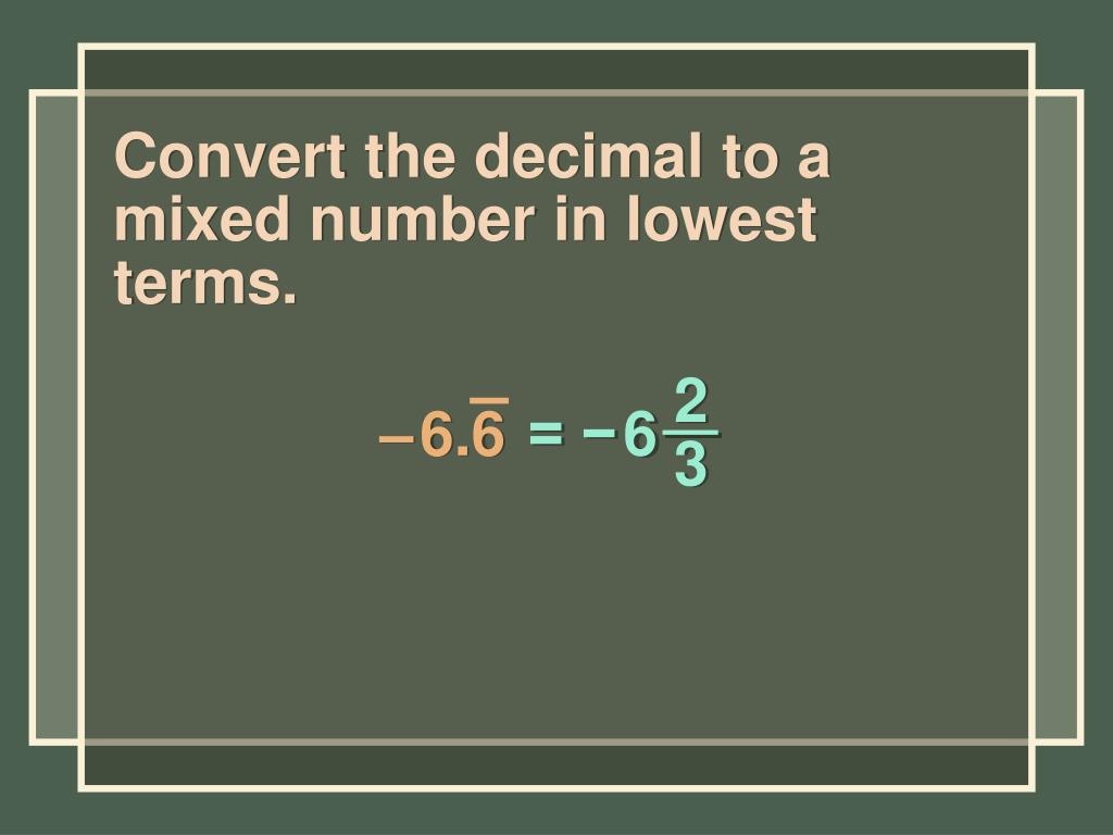 PPT Rename the fraction in lowest terms. PowerPoint Presentation