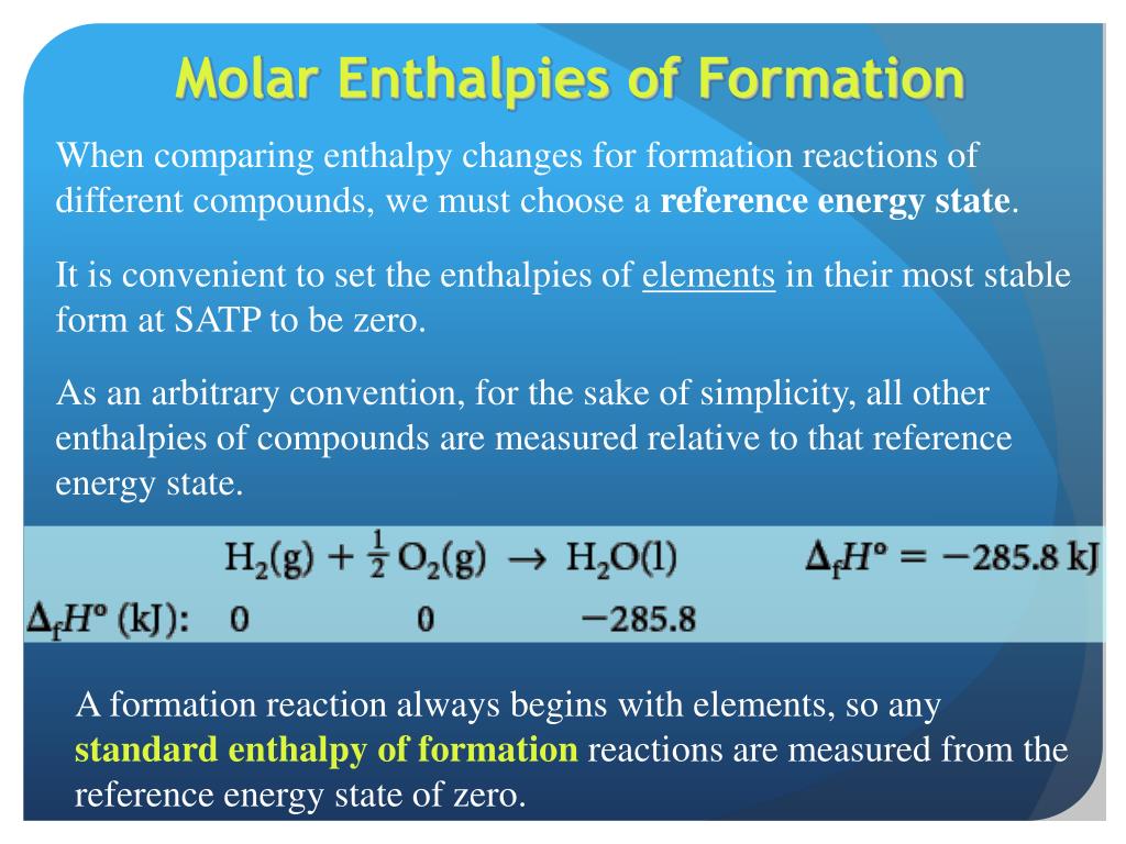 PPT Molar Enthalpies of Formation PowerPoint Presentation, free