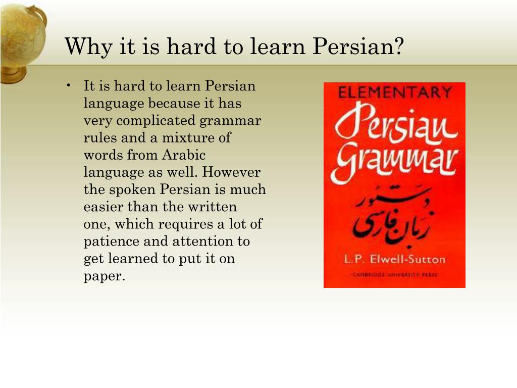 PPT PERSIAN LANGUAGE PowerPoint Presentation, free download ID2807191