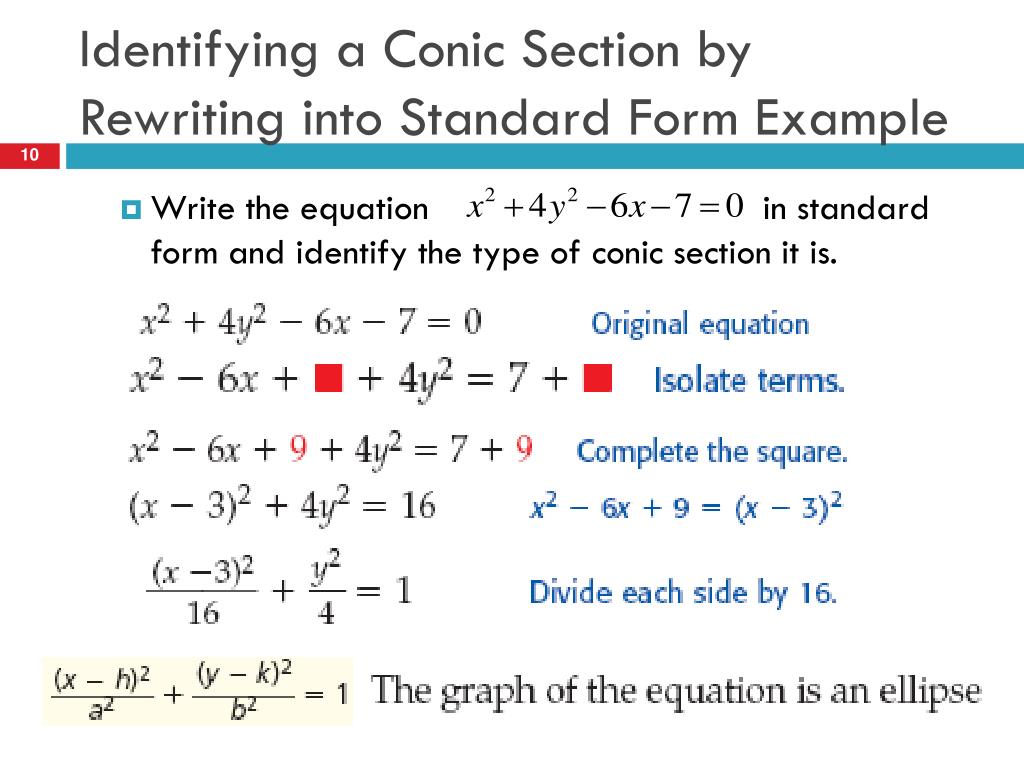 PPT 8.6 Conic Sections PowerPoint Presentation, free download ID