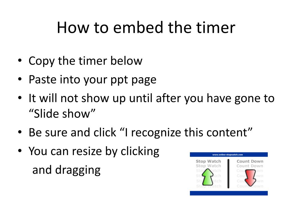PPT How to embed the timer PowerPoint Presentation, free download ID2808738