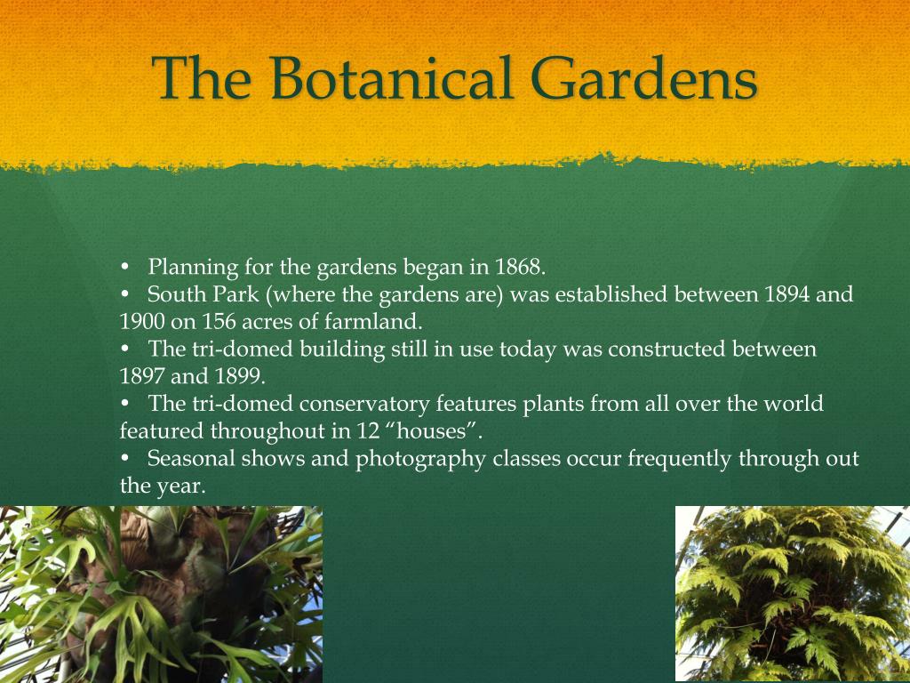 PPT Botanical Gardens PowerPoint Presentation, free download ID2810515