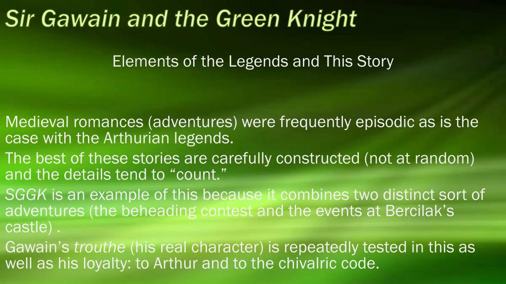 PPT Sir Gawain and the Green Knight & Arthurian Legend PowerPoint