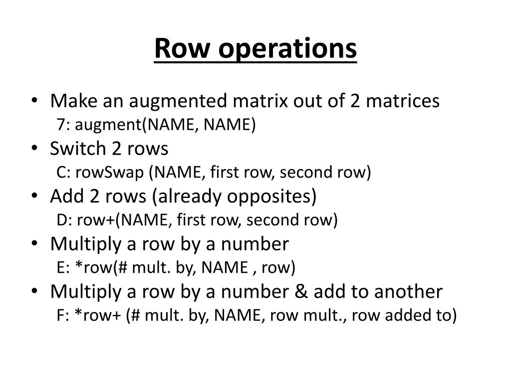 PPT 7.4DCalculator for Row Operations PowerPoint Presentation, free