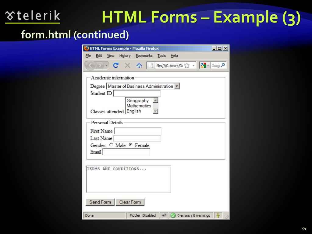 PPT HTML Tables and Forms PowerPoint Presentation, free download