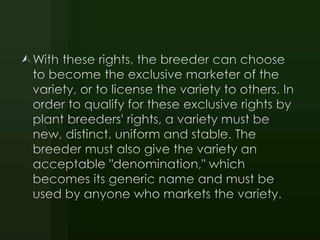 PPT Plant Breeders Rights PowerPoint Presentation, free download ID