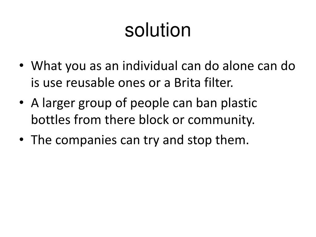 PPT PLASTIC WATER BOTTLES PowerPoint Presentation, free download ID