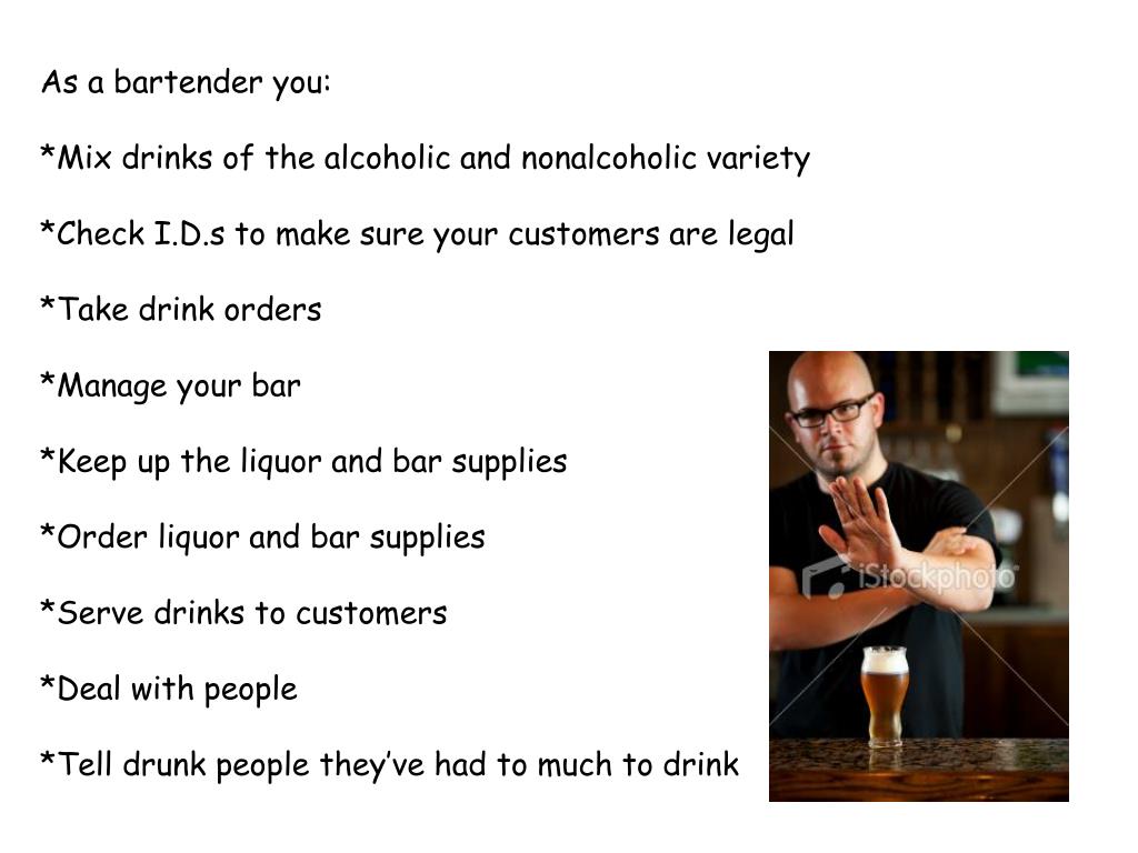 PPT BARTENDING PowerPoint Presentation, free download ID2816488