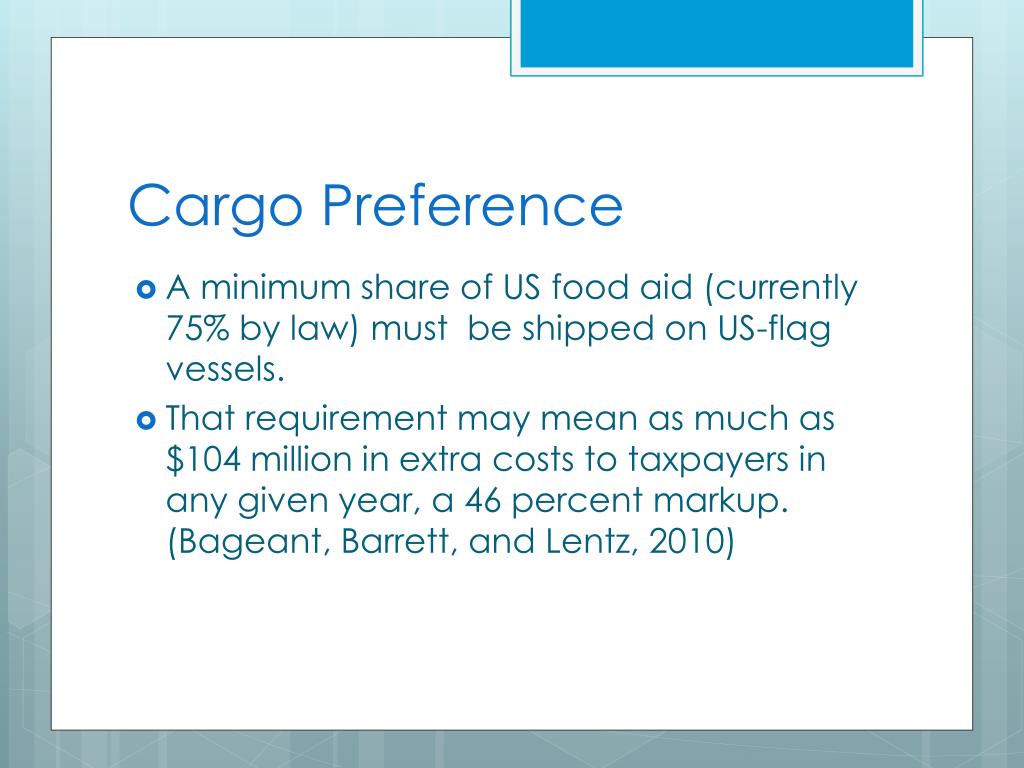 Cargo Preference Act Requirements at Doris Lyons blog