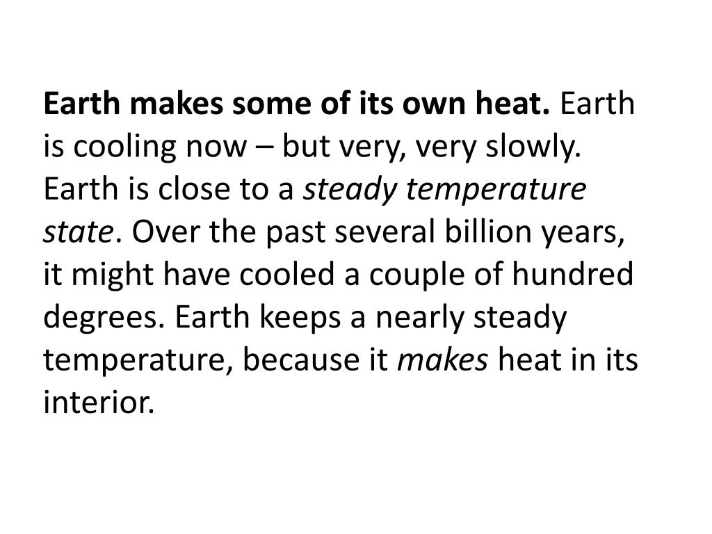 PPT Earths Internal Heat PowerPoint Presentation, free download ID