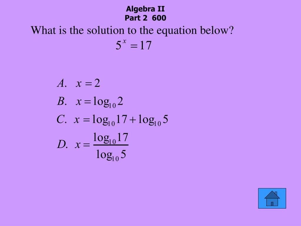PPT Algebra II Part 1 PowerPoint Presentation, free download ID2819015